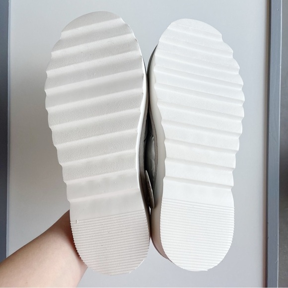 Anthropologie NEW Maeve Puffy Platform Slipper Shoes Silver Size Large US 10/11 - Picture 10 of 12